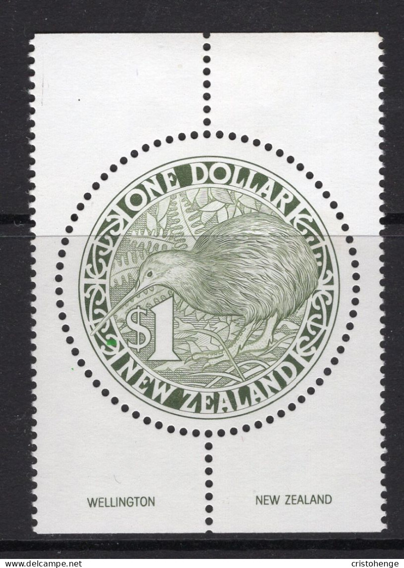 New Zealand 1988-93 Round Kiwi - $1 Bronze-green HM (SG 1490) - Neufs