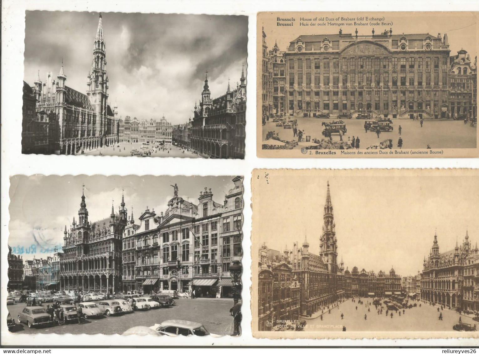 CPSM Lot A ;134 , Lot De 4 Cartes Semi-Modernes De Bruxelles, Grand'place - Places, Squares