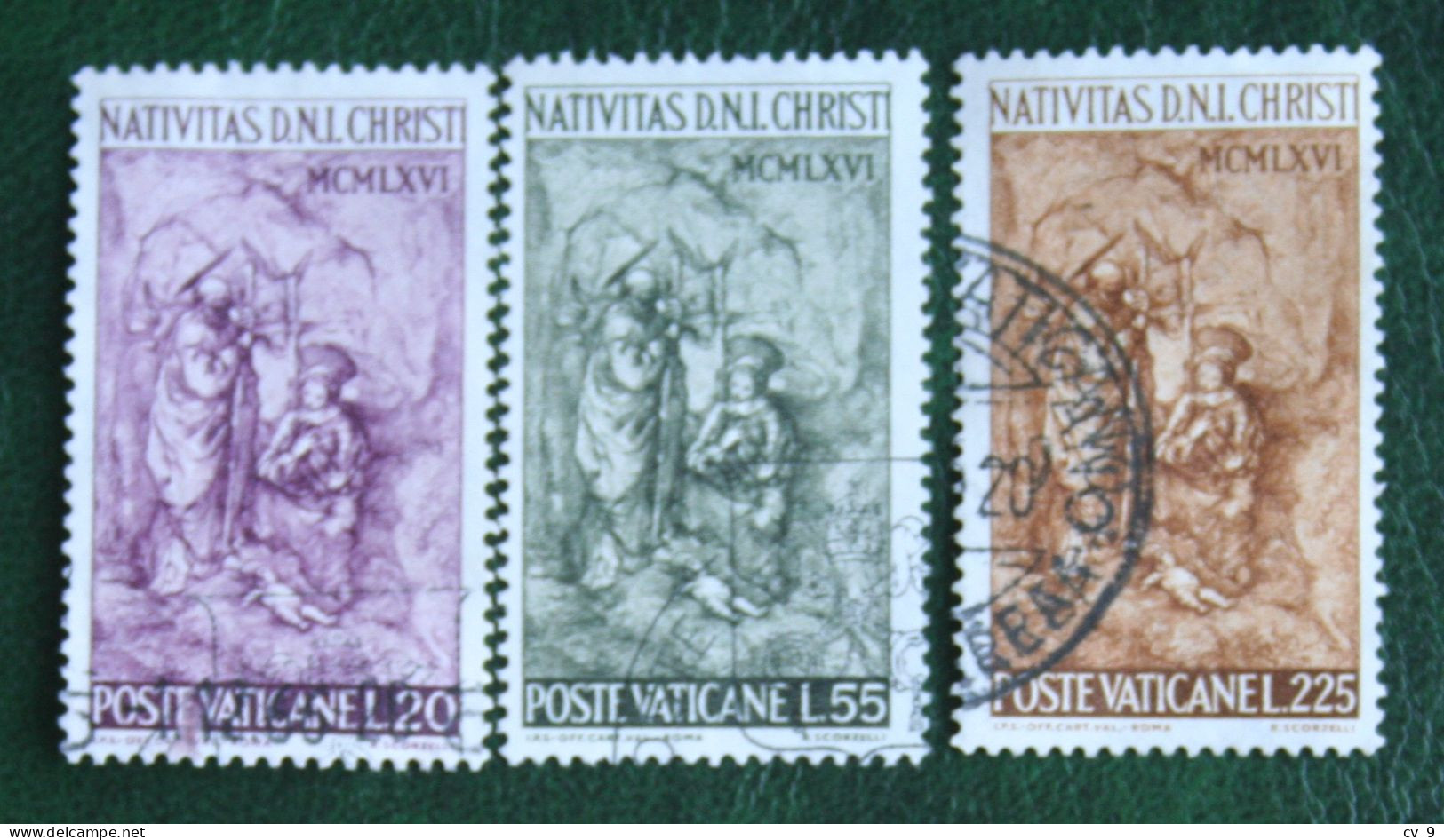 Natale Weihnachten Xmas Noel Kerst 1966 Mi 514-516 Yv 463-465 Used Gebruikt Oblitere VATICANO VATICAN - Used Stamps