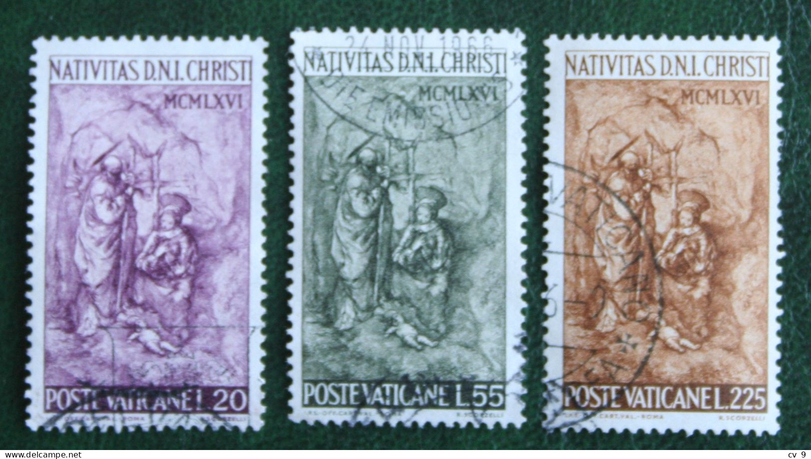 Natale Weihnachten Xmas Noel Kerst 1966 Mi 514-516 Yv 463-465 Used Gebruikt Oblitere VATICANO VATICAN - Gebraucht