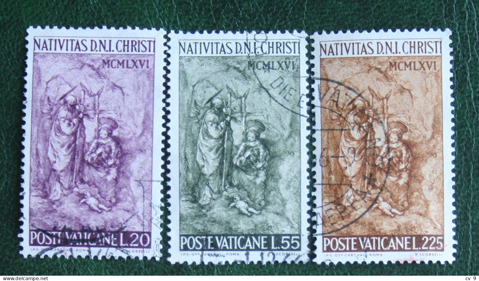 Natale Weihnachten Xmas Noel Kerst 1966 Mi 514-516 Yv 463-465 Used Gebruikt Oblitere VATICANO VATICAN - Oblitérés