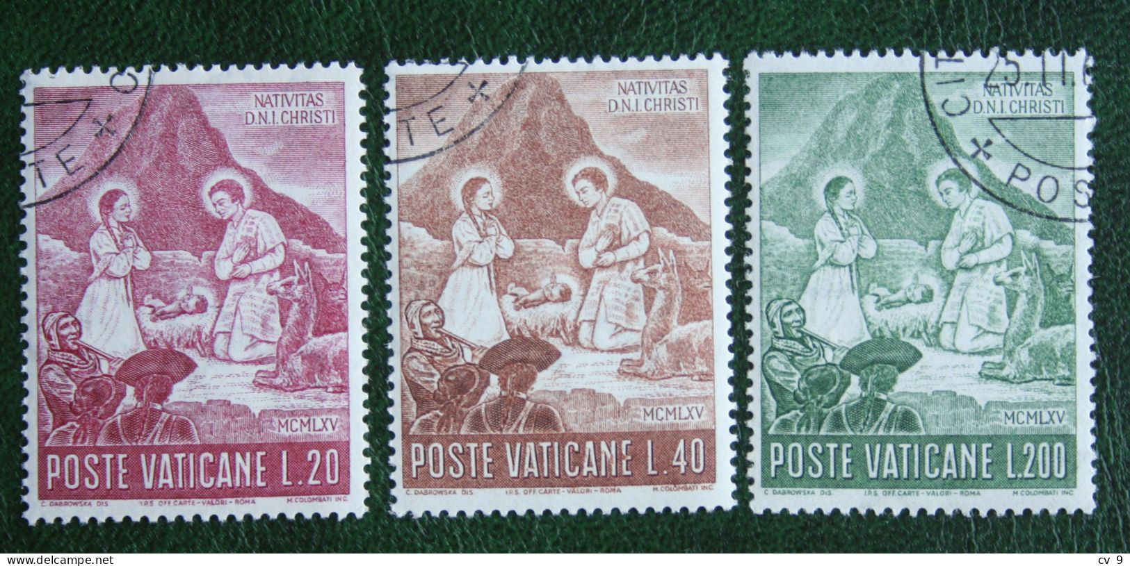 Natale Weihnachten Xmas Noel Kerst 1965 Mi 487-489 Yv 438-440 Used Gebruikt Oblitere VATICANO VATICAN - Used Stamps