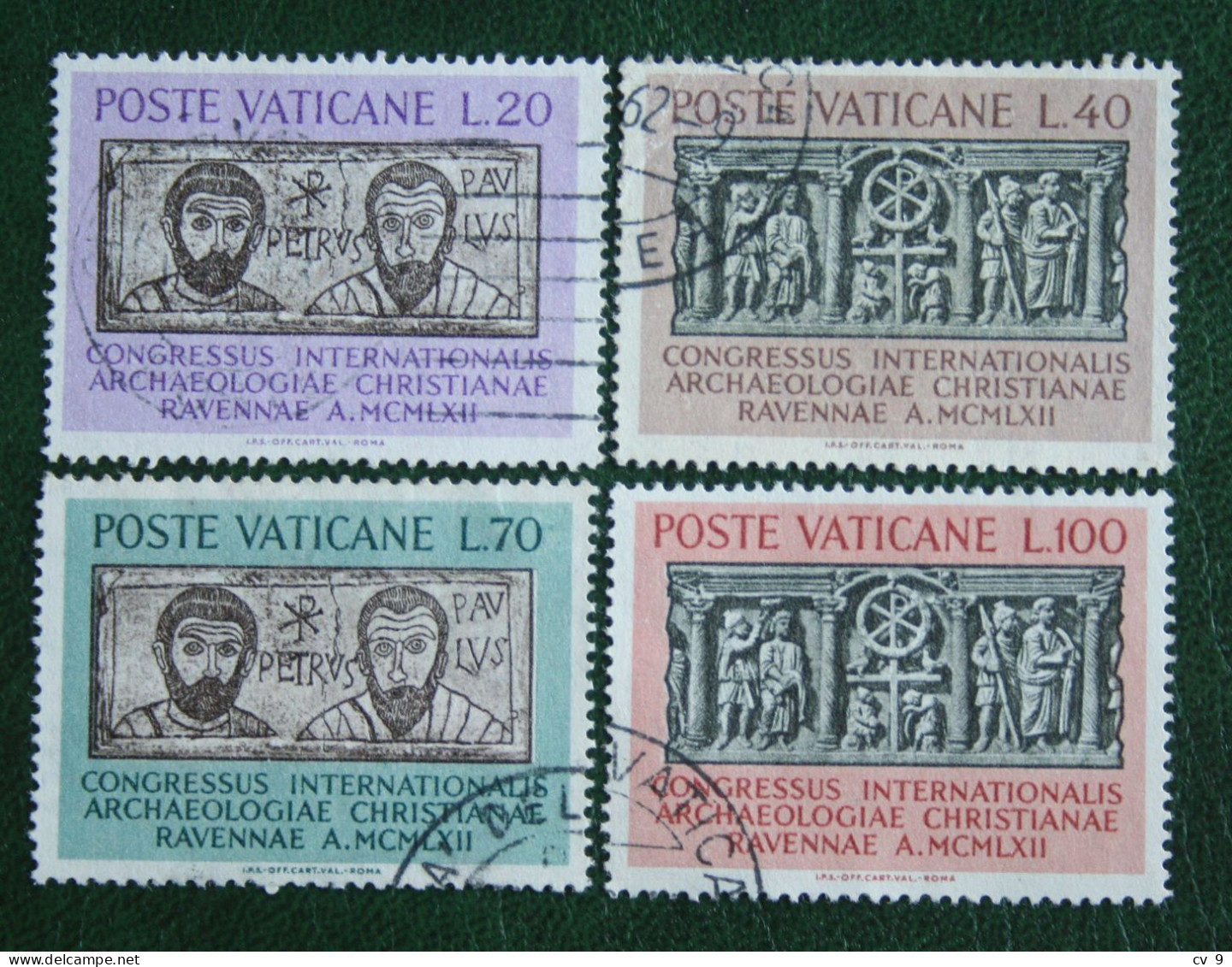 Intern. Kongress Für Christliche Archäologie 1962 Mi 408-411 Yv 359-362 Used Gebruikt Oblitere VATICANO VATICAN - Used Stamps