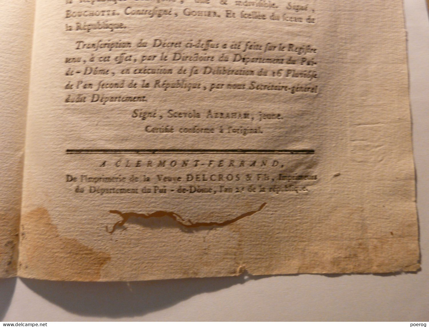 DECRET CONVENTION NATIONALE Du 23 NIVOSE AN II (12 JANVIER 1794) - EMPLOI FONDS SANS VALEUR CONTRIBUTIONS FONCIERES - Décrets & Lois