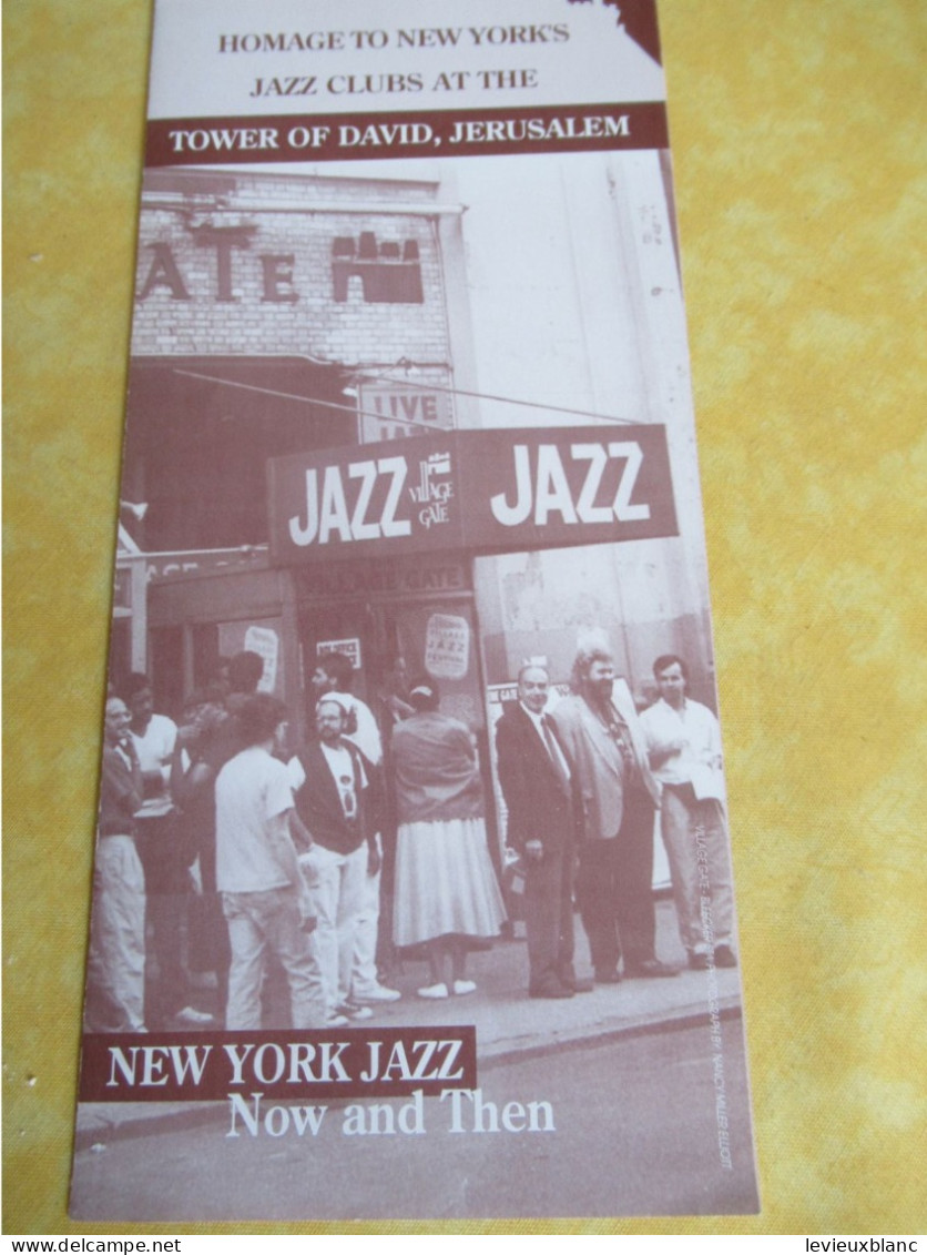 Dépliant  Publicitaire/ Homage To New York's Jazz Clubs At The Tower Of David/ JERUSALEM/1997          PCG523 - Tourism Brochures