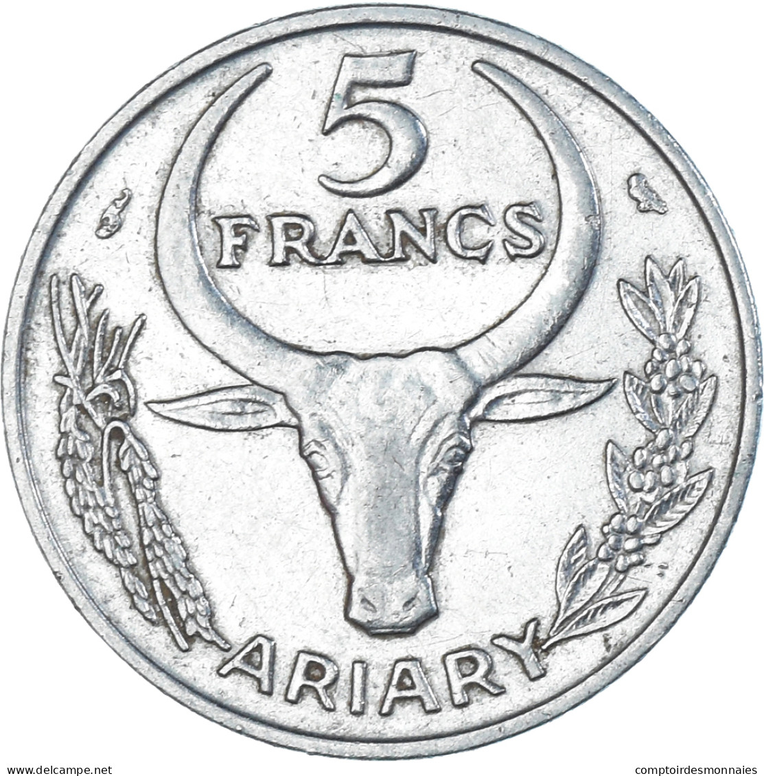 Monnaie, Madagascar, 5 Francs, Ariary, 1972 - Madagascar