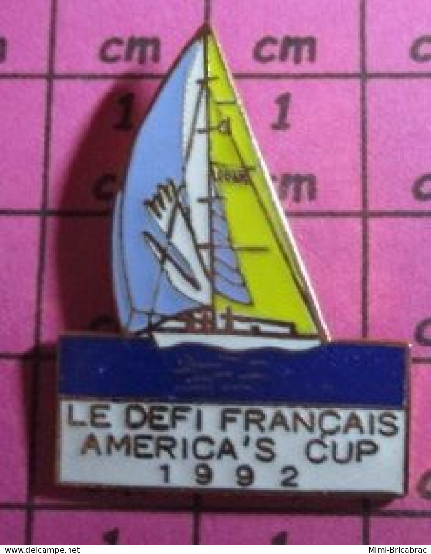 1015a Pin's Pins / Beau Et Rare / SPORTS / VOILE  LE DEFI FRANCAIS AMERICA'S CUP - Sailing, Yachting