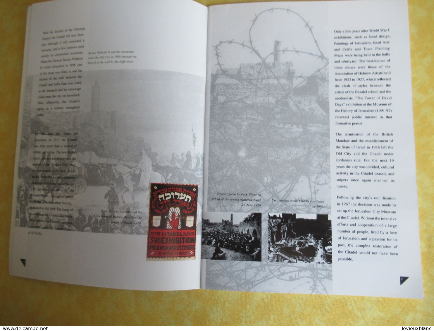 Livret De Présentation Historique/ The TOWER Of DAVID MUSEUM/ JERUSALEM/Where Jerusalem Begins/ISRAEL/1996      PCG524 - Dépliants Touristiques