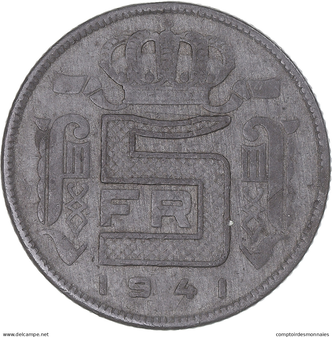 Monnaie, Belgique, 5 Francs, 5 Frank, 1941 - 5 Francs