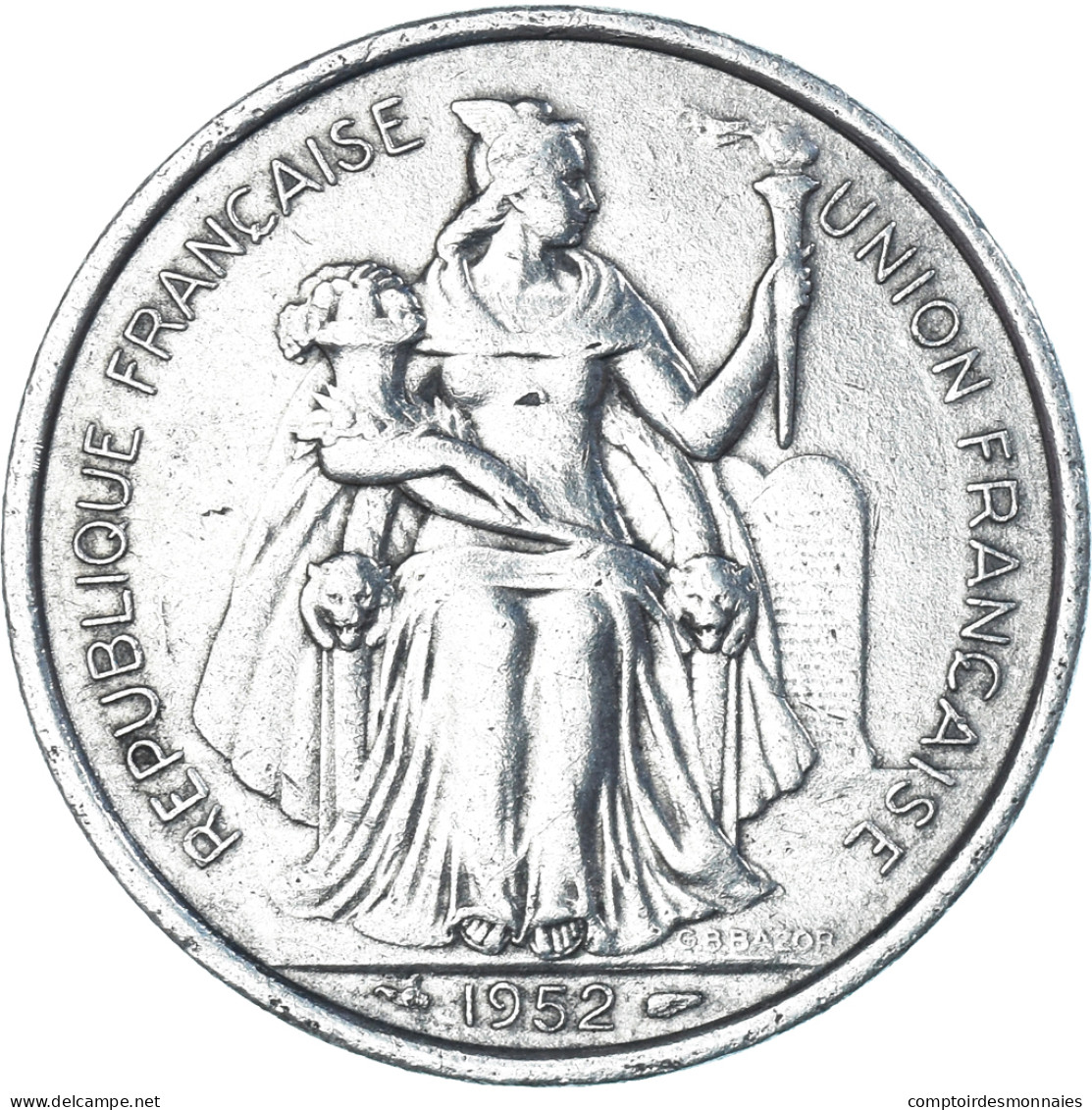 Monnaie, Nouvelle-Calédonie, 5 Francs, 1952 - Nouvelle-Calédonie