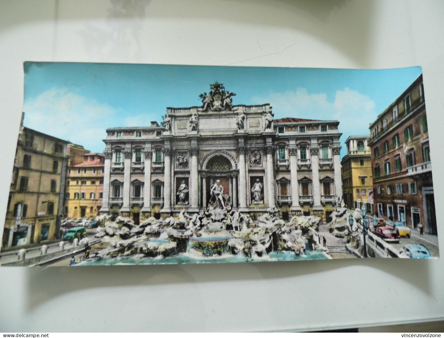 Cartolina  Viaggiata Panoramica "ROMA Fontana Di Trevi" 1961 - Fontana Di Trevi