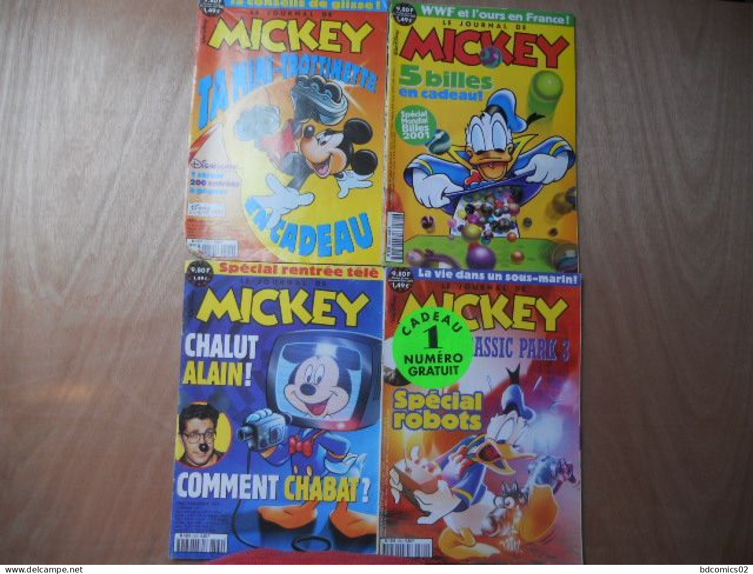 Le Journal De Mickey LOT DE 4 BD  N°2560/ 2562 /2564/ 2569 LOT N°12 - Paquete De Libros