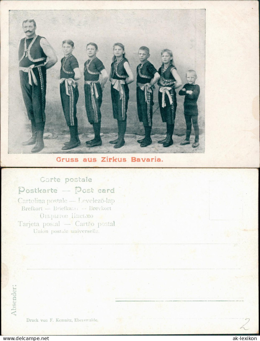 Ansichtskarte  Gruss Aus Zirkus Circus Bavaria. 1911 - Circo