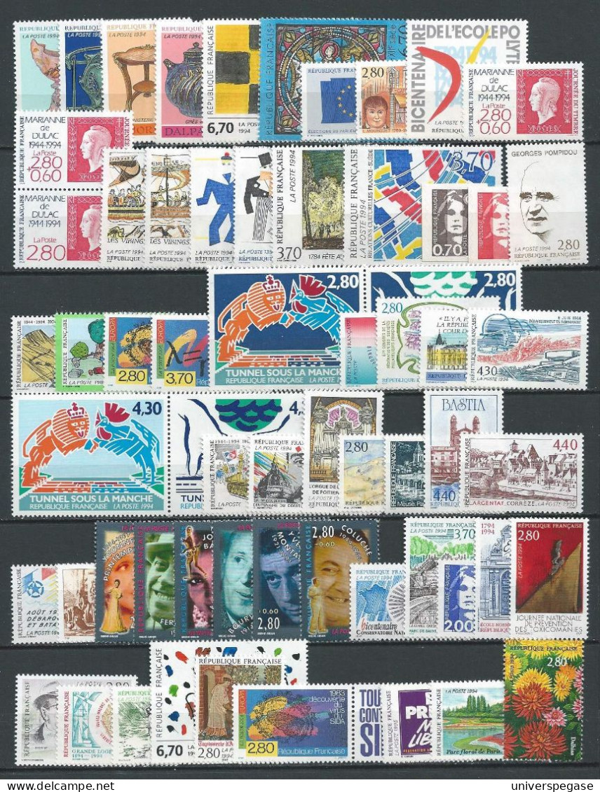 Lot De Timbres De France Neufs** - Année 1994 - Sous Faciale - 1990-1999