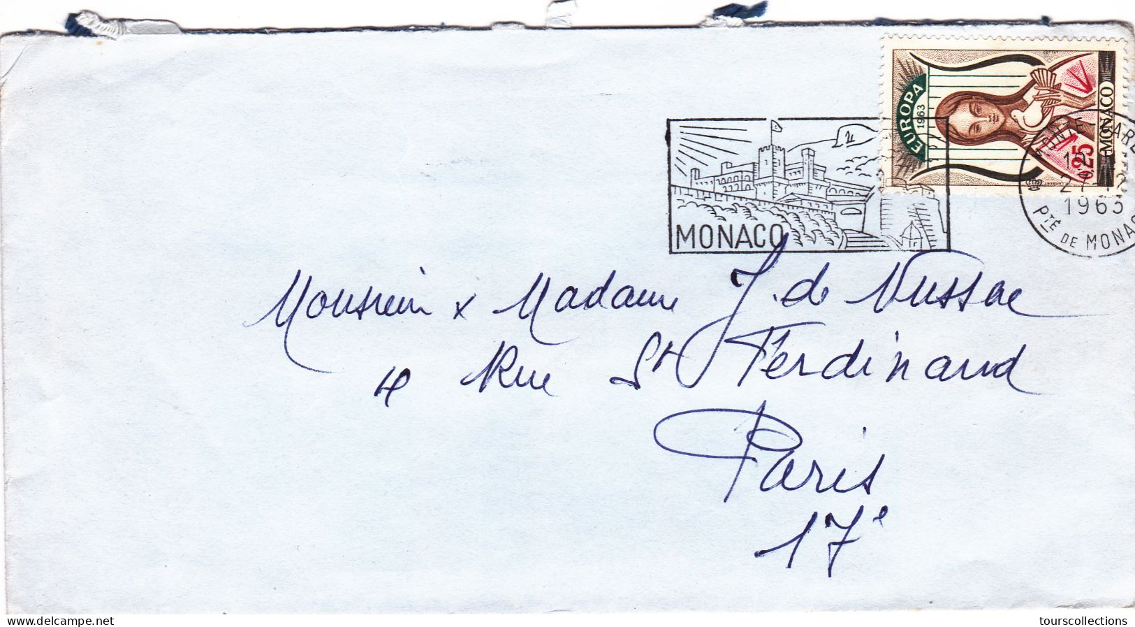 ENVELOPPE LETTRE MONACO De 1963 - EUROPA - Briefe U. Dokumente