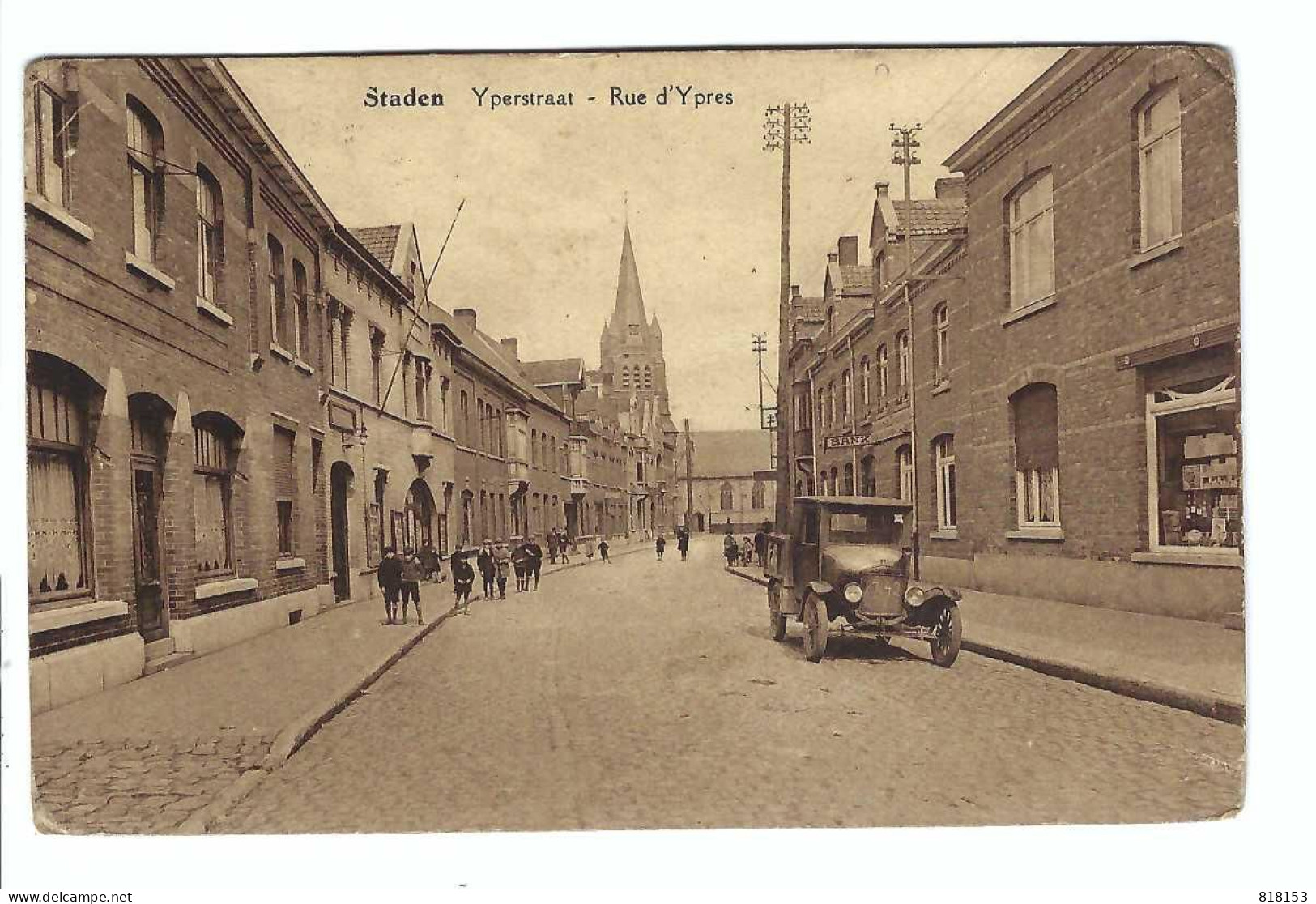 Staden  Yperstraat  -  Rue D'Ypres 1932 - Staden