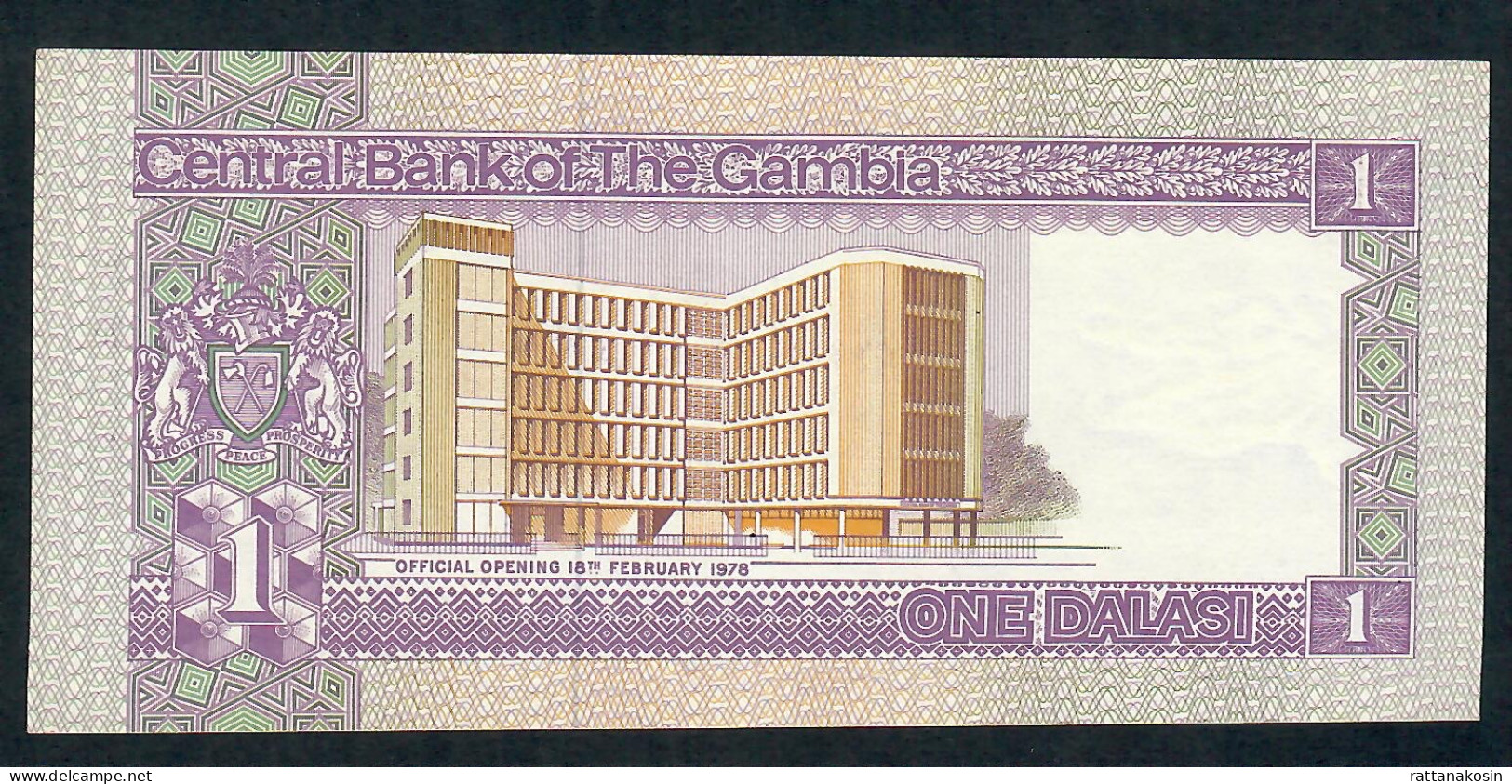 GAMBIA P8 1 DALASI 1978 #J     UNC. - Gambia