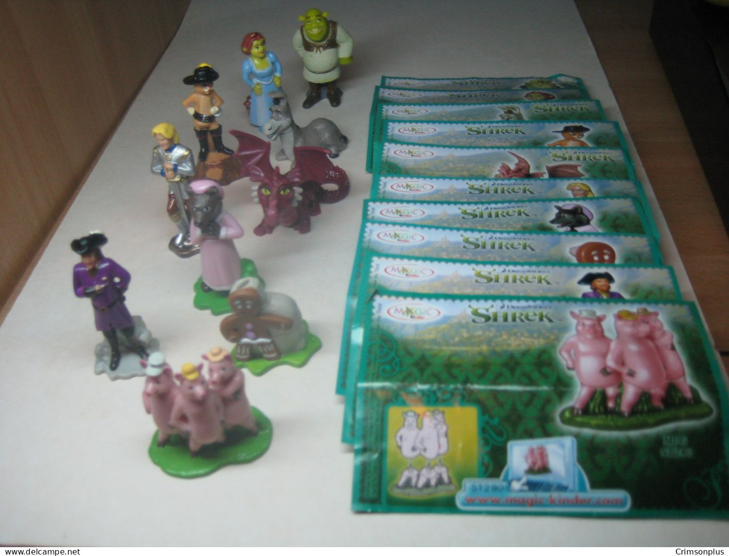 2008 Ferrero - Kinder Surprise - 2008 ST271-280 Shrek - Complete Set + 10 BPZ's - Monoblocs