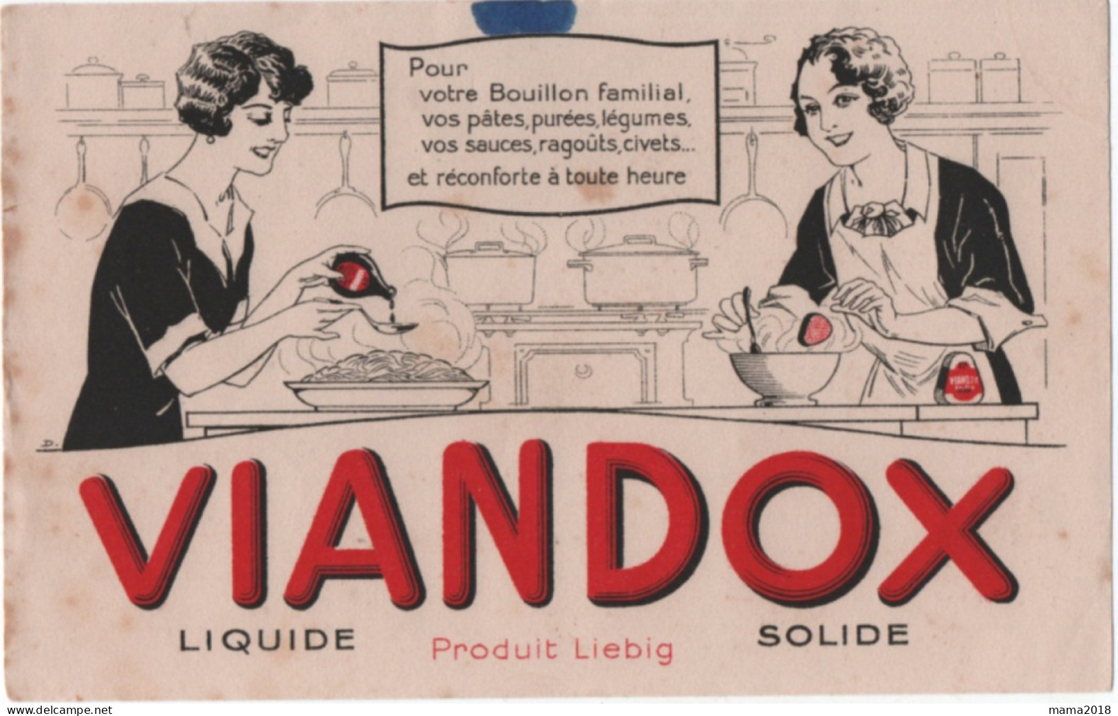 Viandox   Buvard    13.5 Cm  X 21.5 - Potages & Sauces