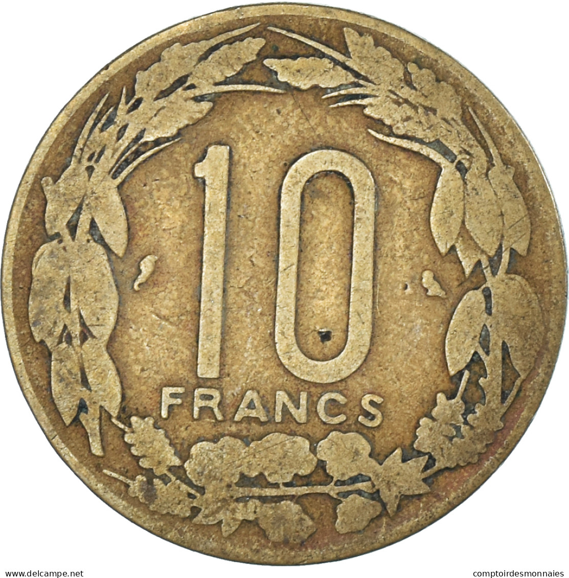 Monnaie, Cameroun, 10 Francs, 1965 - Kameroen