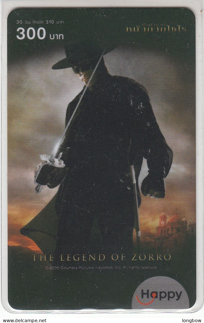 THE LEGEND OF ZORRO - Tailandia Prepaid Card - Cine