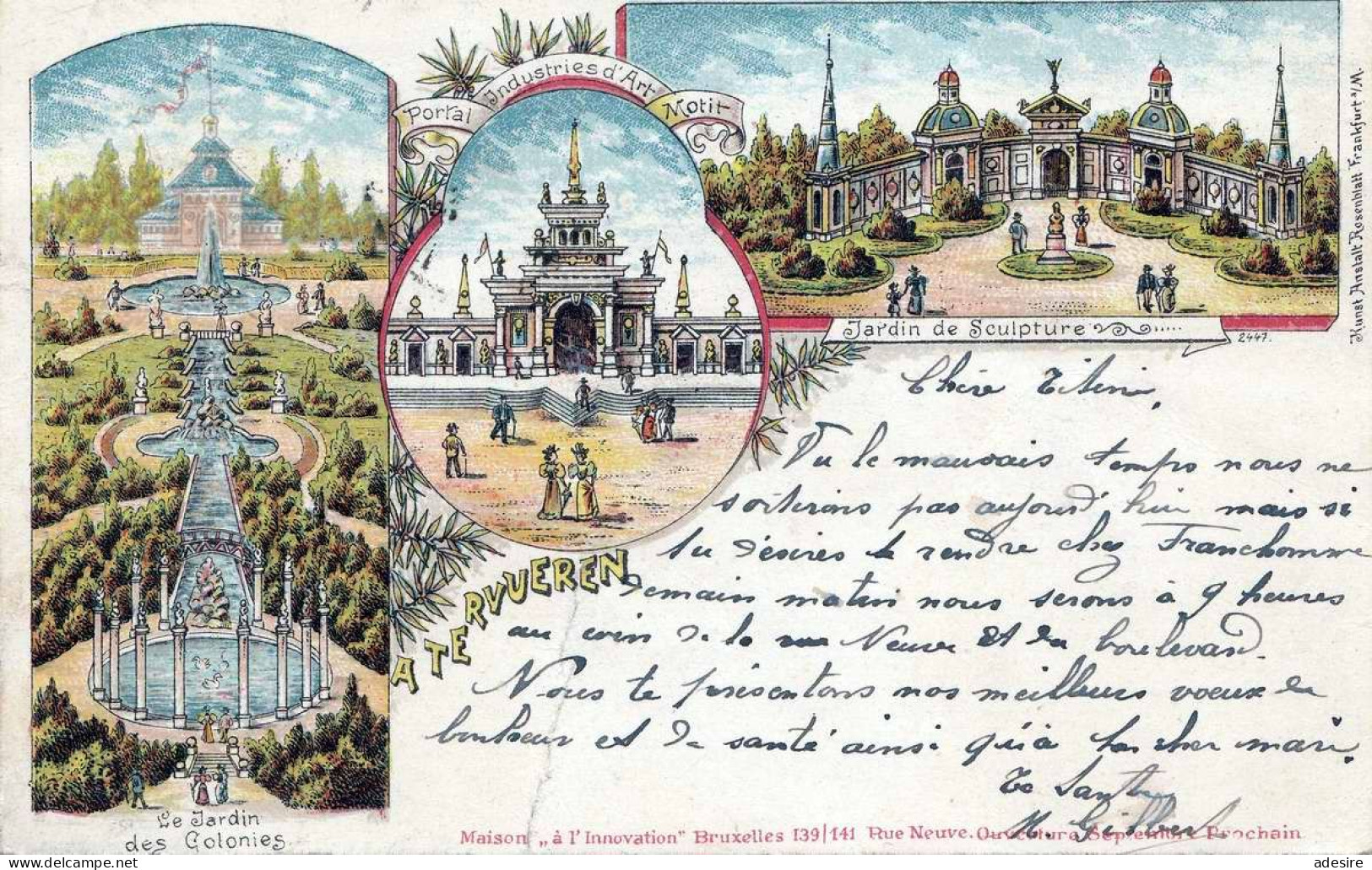 ATERVUEREN (Belgien), Le Jardin De Colonies, Portal Industries DÀrt Motit, Jardin De Sculpture, Gel.1900 - Tervuren