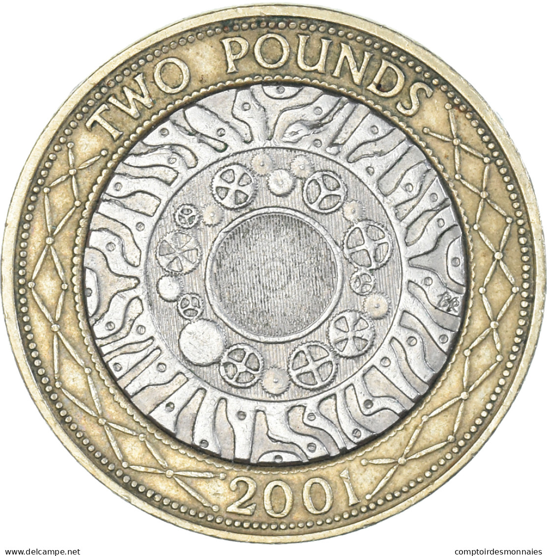 Grande-Bretagne, 2 Pounds, 2001, Bimétallique, TTB - 2 Pond