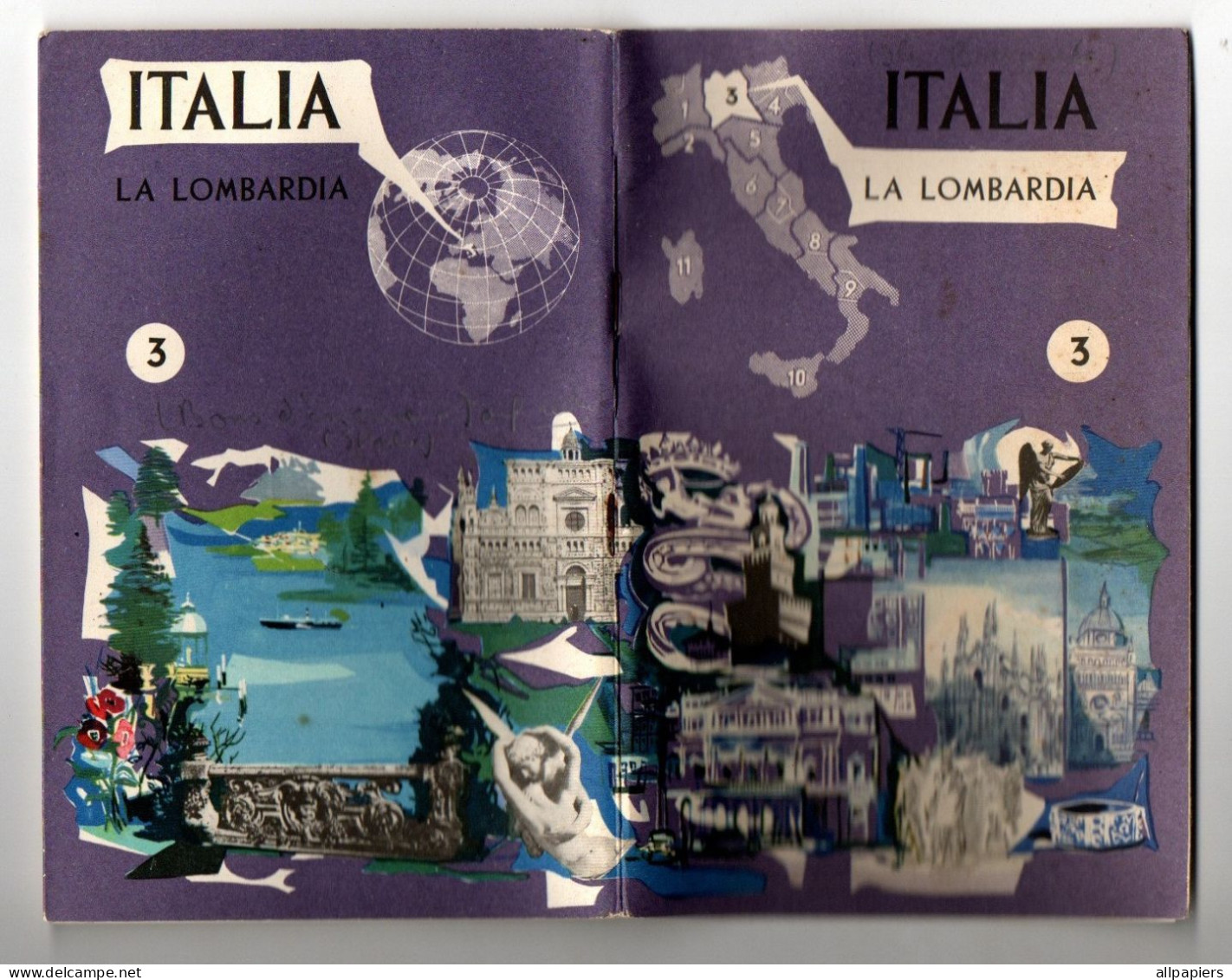 Italia La Lombardia 3 + 2 Cartes - 50 Pages - Tourism Brochures