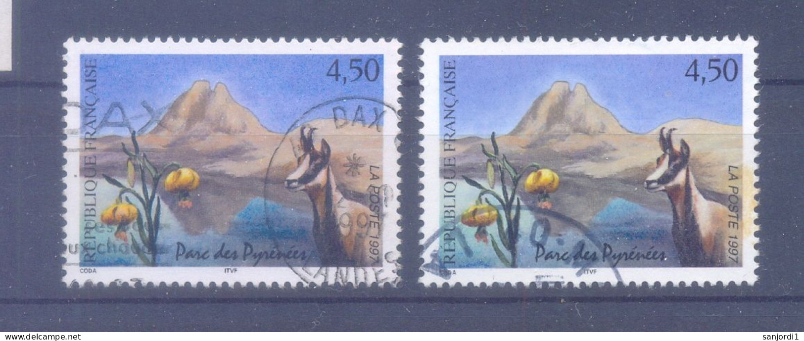 France 3056 Variété Marron Et Normal  Oblitéré Used TB - Used Stamps