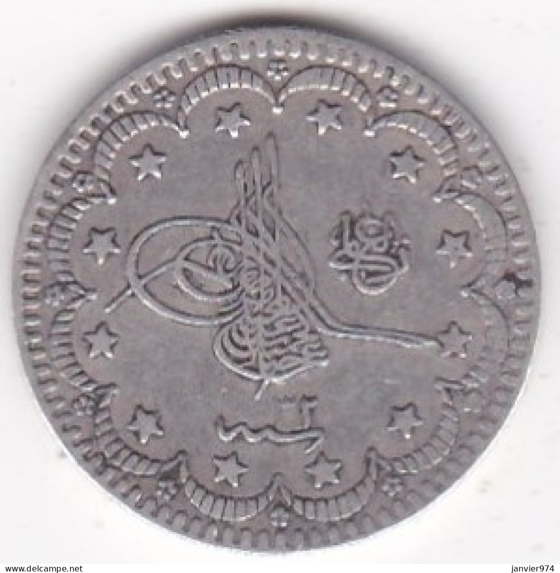 Turquie . 5 Kurush AH 1293 – 1876 Année 32, Abdülhamid II, En Argent , KM# 737  - Turkey