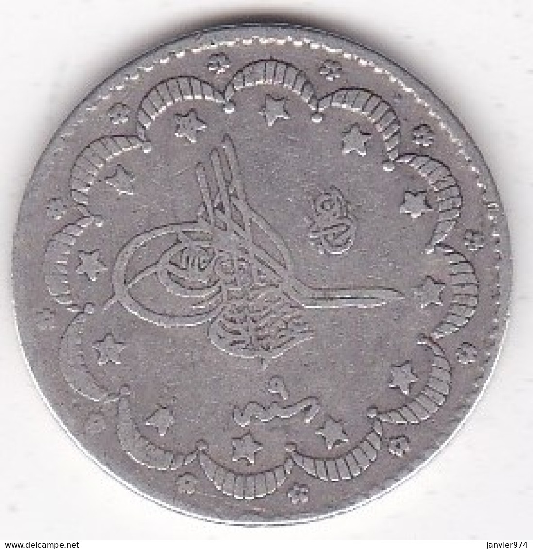 Turquie . 5 Kurush AH 1293 – 1876 Année 9, Abdülhamid II, En Argent , KM# 737  - Turquie