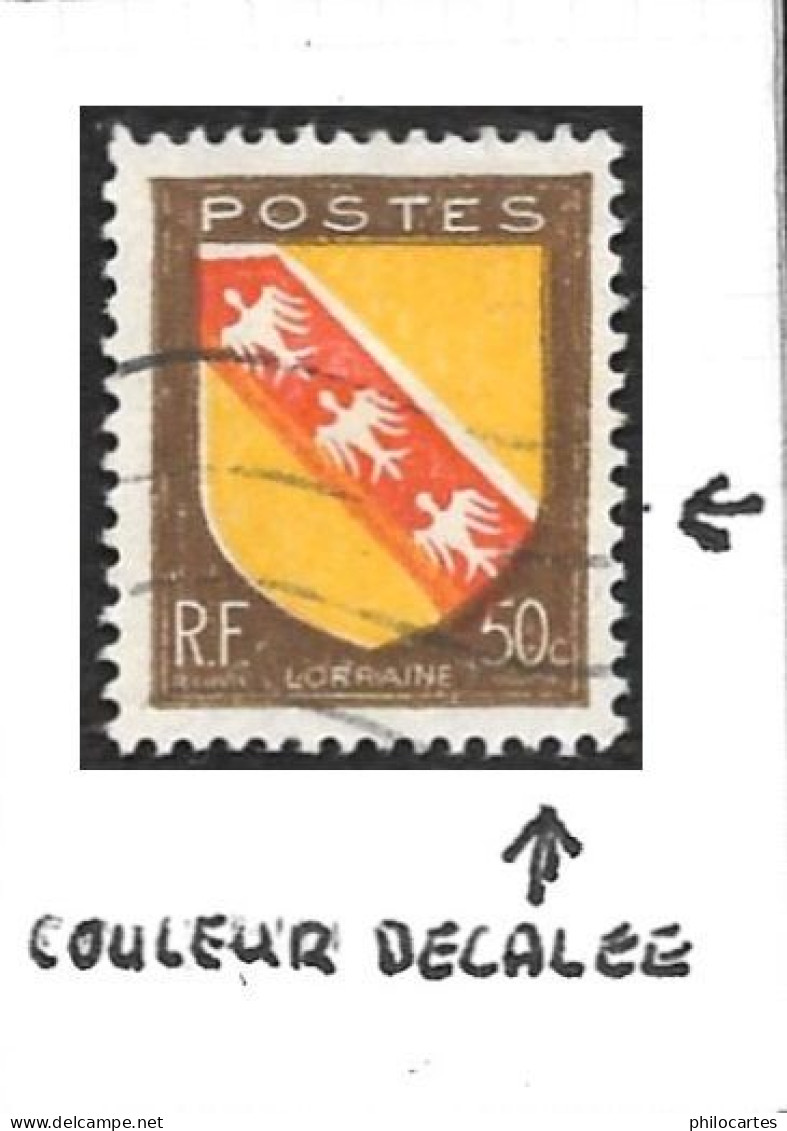 Variété Sur  Y&T 757  - Lorraine - Couleur Décalée - Used Stamps