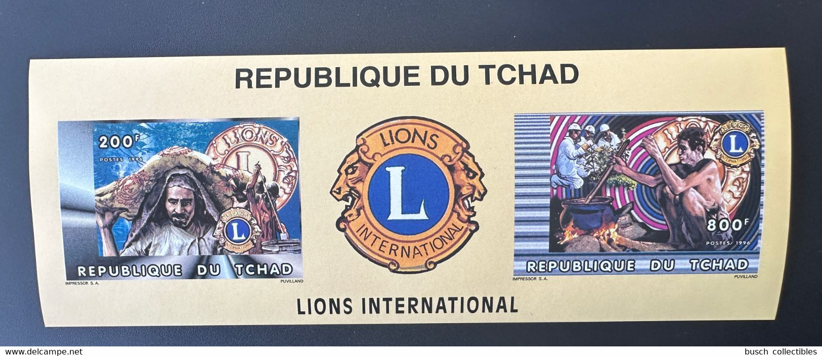 Tchad Chad Tschad 1996 Mi. Bl. 257 B IMPERF ND Lions International Club - Rotary Club