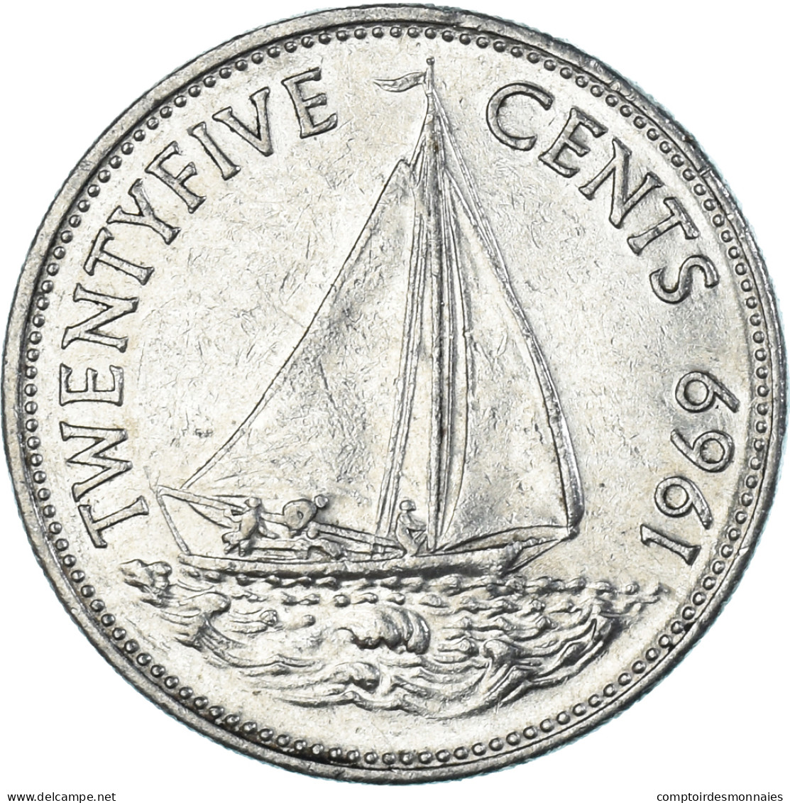 Monnaie, Bahamas, 25 Cents, 1969 - Bahamas