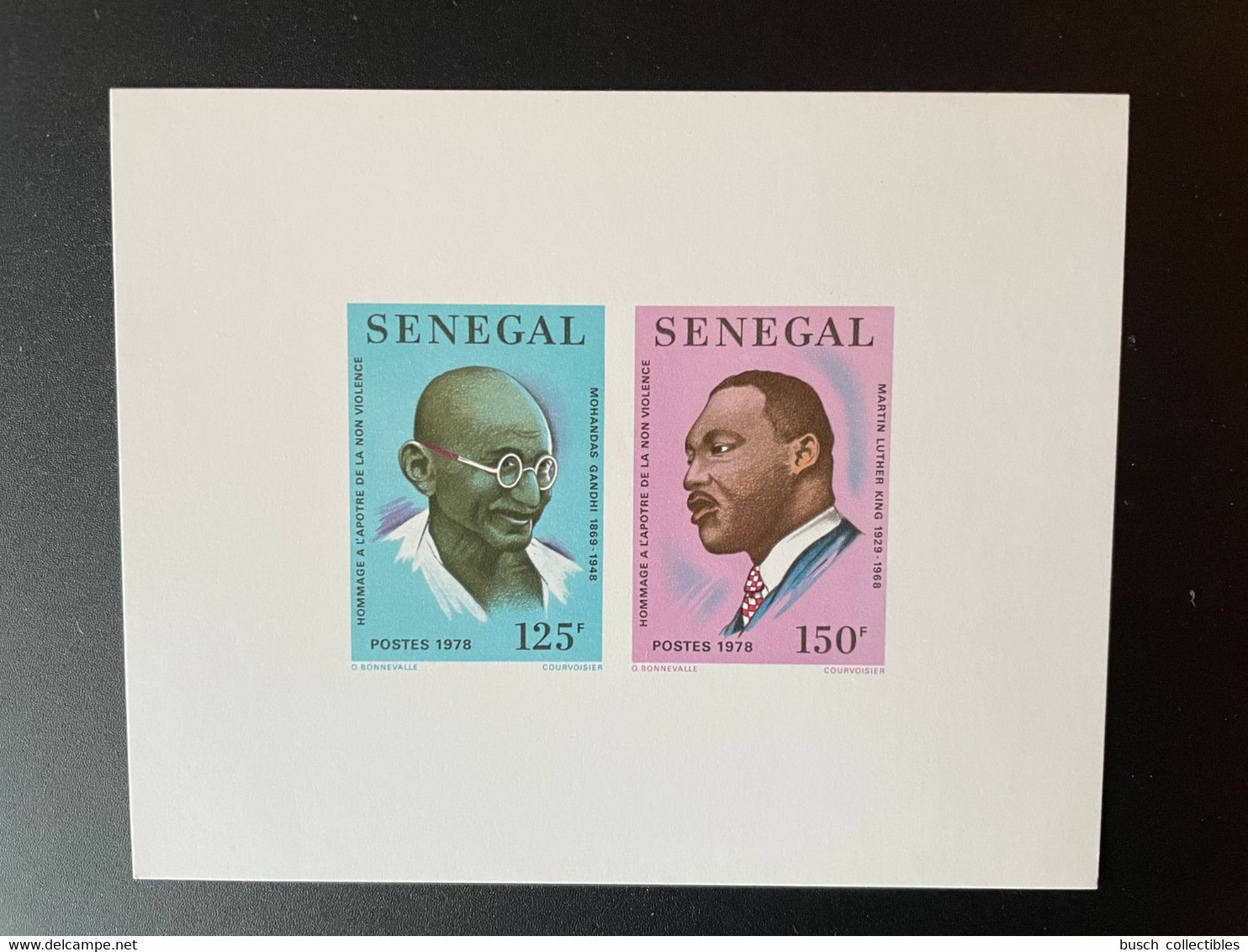 Sénégal 1977 Mi. 666 - 667 Epreuve De Luxe Proof Mohandas Mahatma Gandhi Inde India Martin Luther King - Mahatma Gandhi