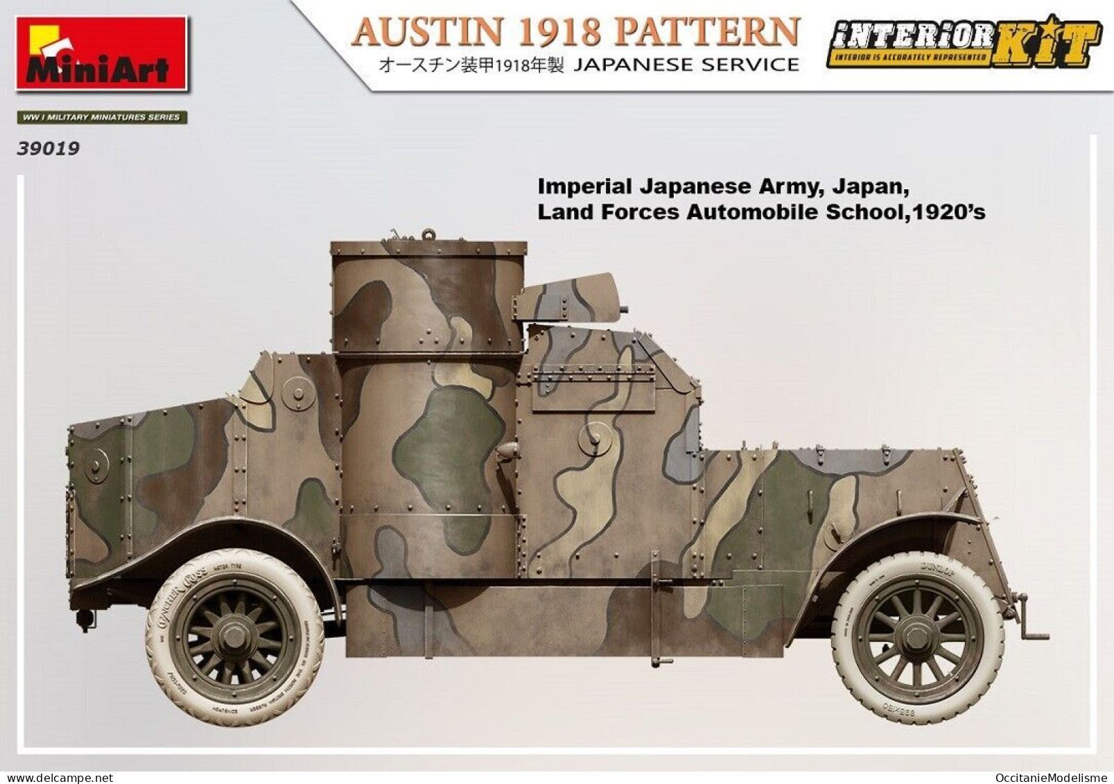 Miniart - AUSTIN 1918 PATTERN Japanese Service Maquette Kit Plastique Réf. 39019 Neuf NBO 1/35 - Véhicules Militaires