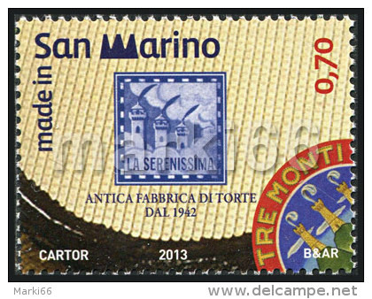 San Marino - 2013 - Made In San Marino - La Serenissima Cakes - Mint Stamp - Neufs