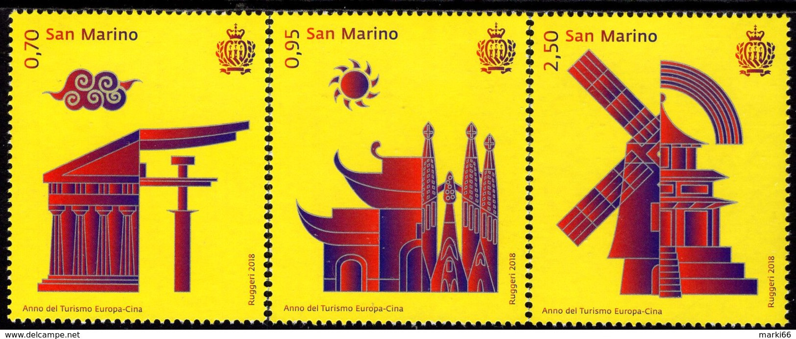 San Marino - 2018 - Europe - China, Year Of Tourism - Mint Stamp Set - Nuovi