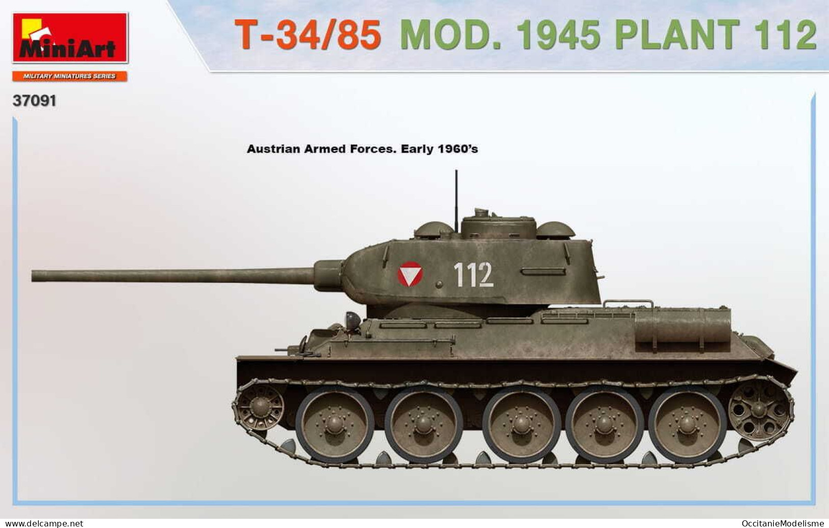 Miniart - CHAR T-34/85 Mod. 1945 Plant 112 Maquette Kit Plastique Réf. 37091 Neuf NBO 1/35 - Veicoli Militari