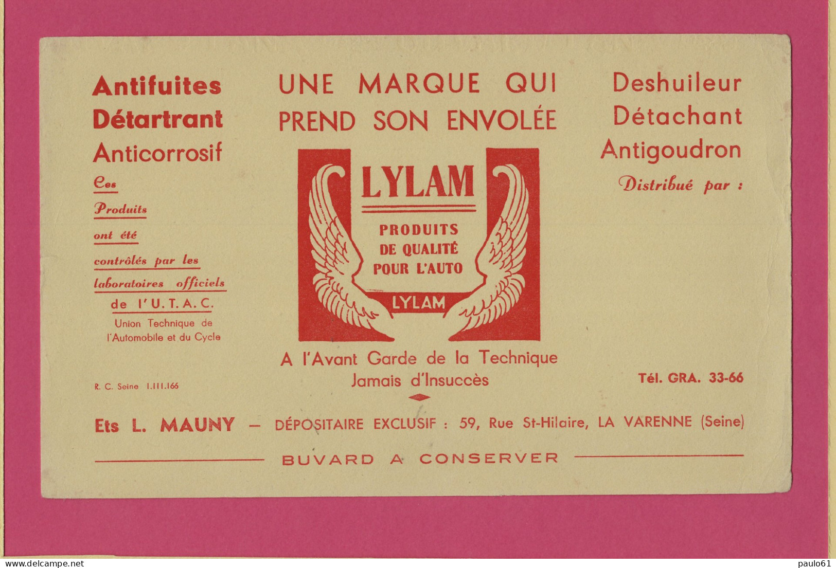 BUVARD & Blotting Paper : LYLAM - Auto's