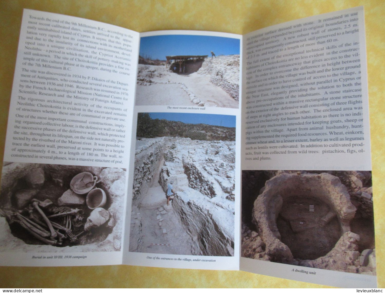 Dépliant Touristique à 3 Volets/ CHOIROKOITIA / A Neolithic Village In Cyprus /CHYPRE /1996     PCG526 - Toeristische Brochures