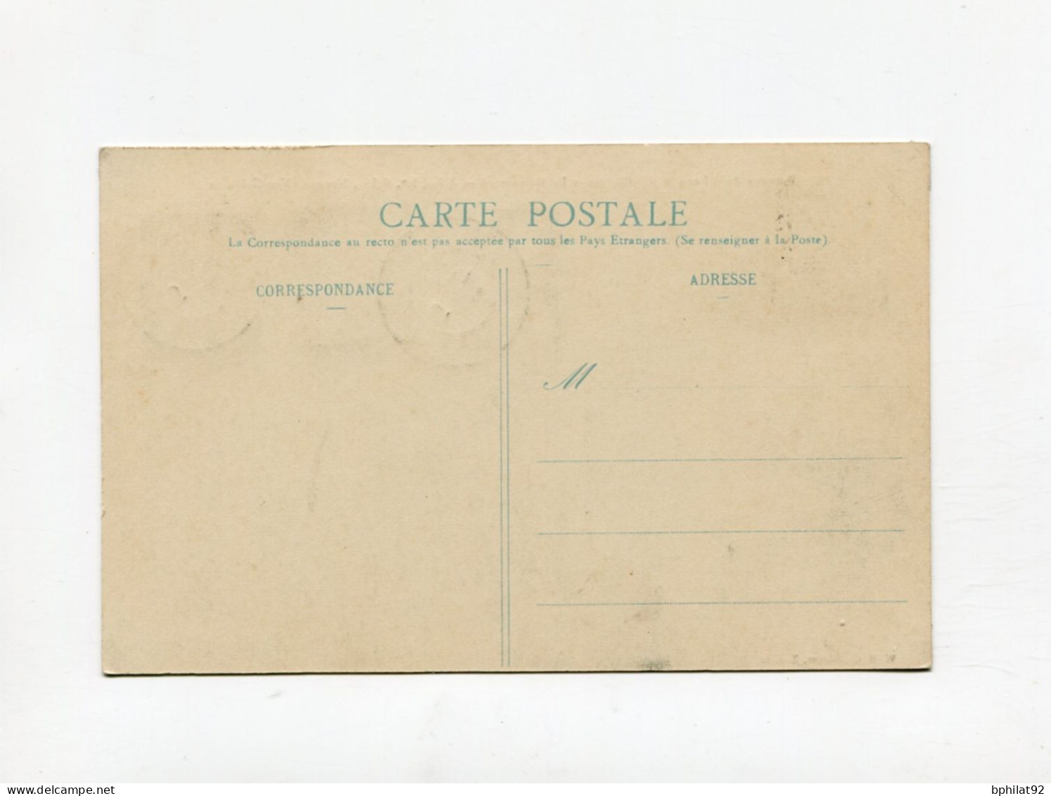 !!! NOUVELLE CALEDONIE, CACHET DE NOUMEA DE 1912 SUR CPA NON VOYAGEE - Brieven En Documenten