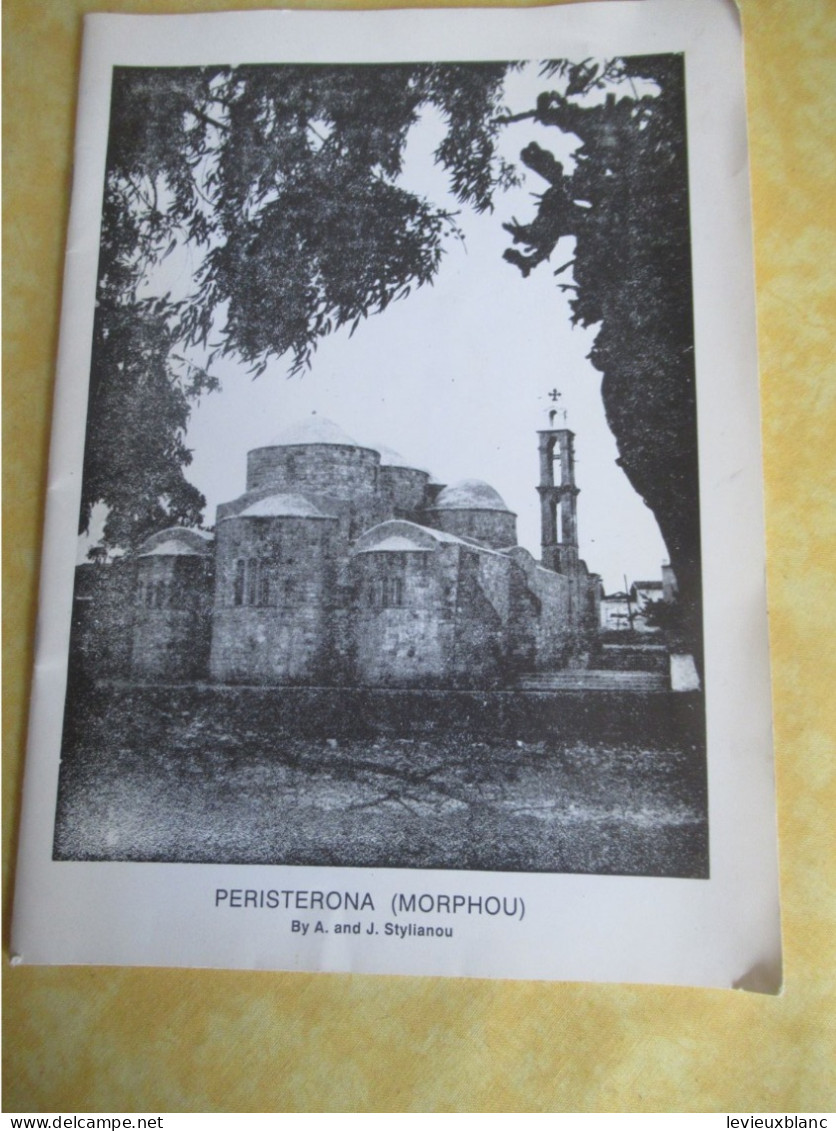 Livret Touristique / PERISTERONA ( Morphou)  / A. And J Stylianou/ Church Committee/ CHYPRE /1974                 PCG527 - Dépliants Touristiques