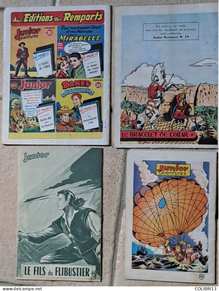 Lot De 4 RC JUNIOR 2 Junior ESPIONNAGE N°68& 74 1 Junior Aventures N°33 1 Junior Nouvelle Série N°2 1953 56 57 - Lots De Plusieurs BD