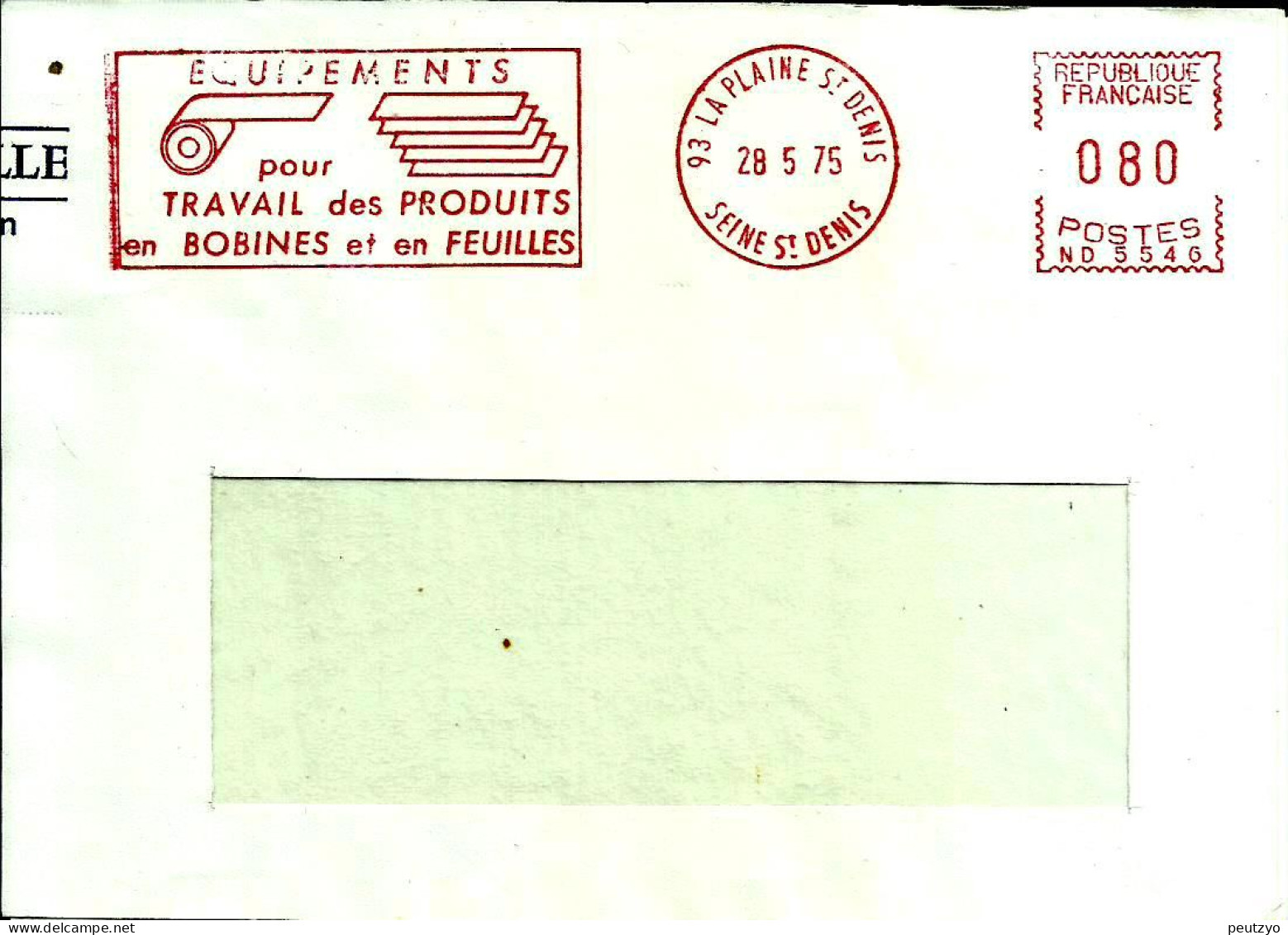 Lettre  EMA  Secap ND 1975 Equipement Bobine Metier  93 La Plaine St Denis  C20/50 - Usines & Industries