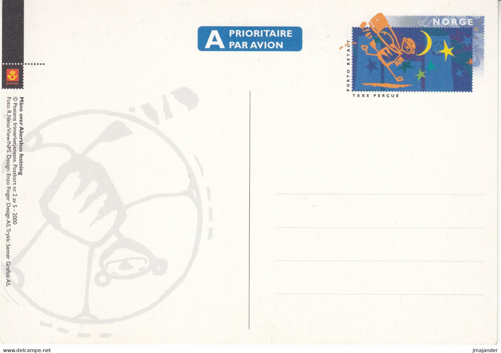 Norway 2000 - 100 Years Of Oslo: Akershus Fortress - Postal Stationery Card ** MNH - Entiers Postaux