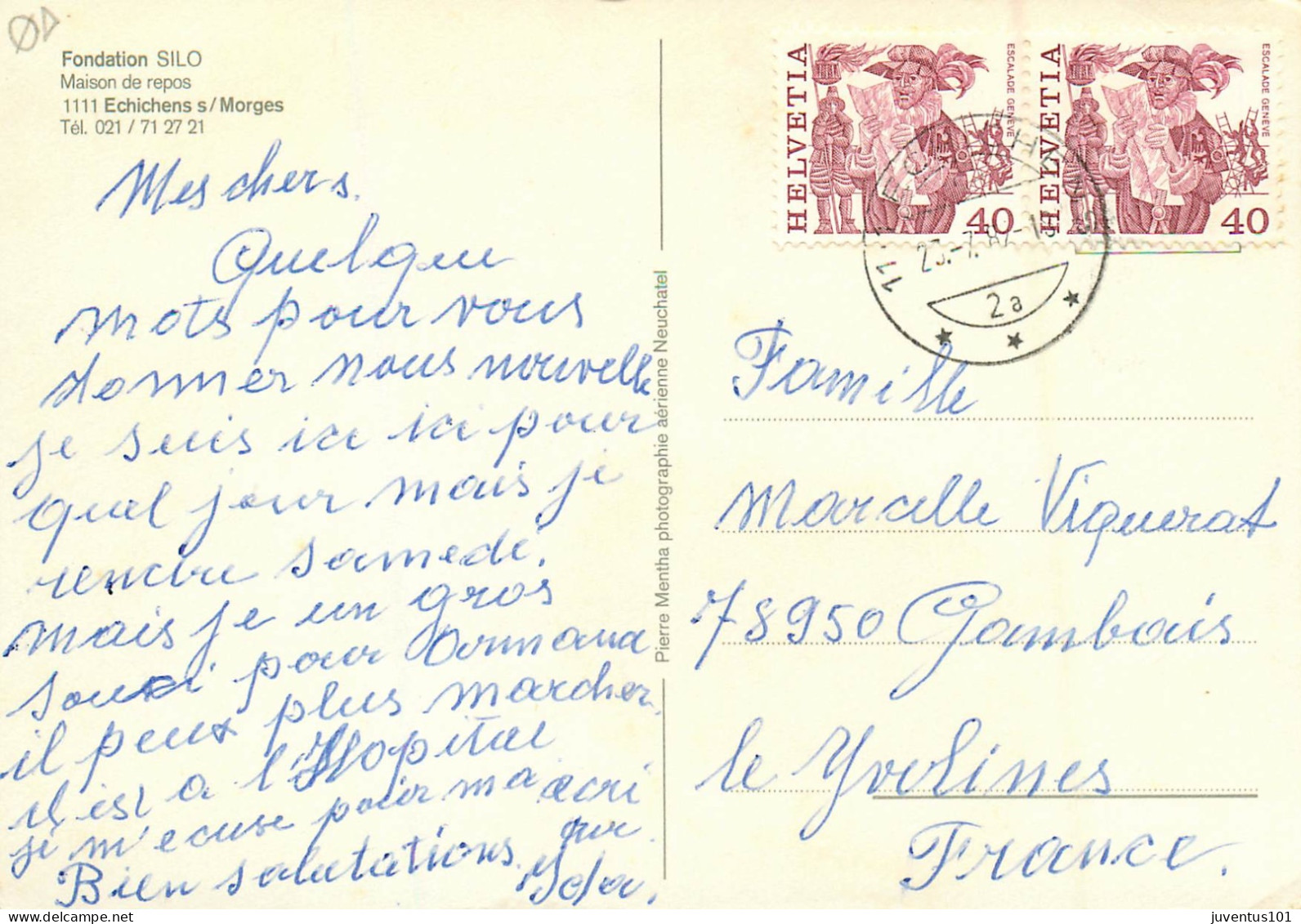 CPSM Echichens-Maison De Repos-Fondation Silo-Timbre-RARE       L2261 - Échichens