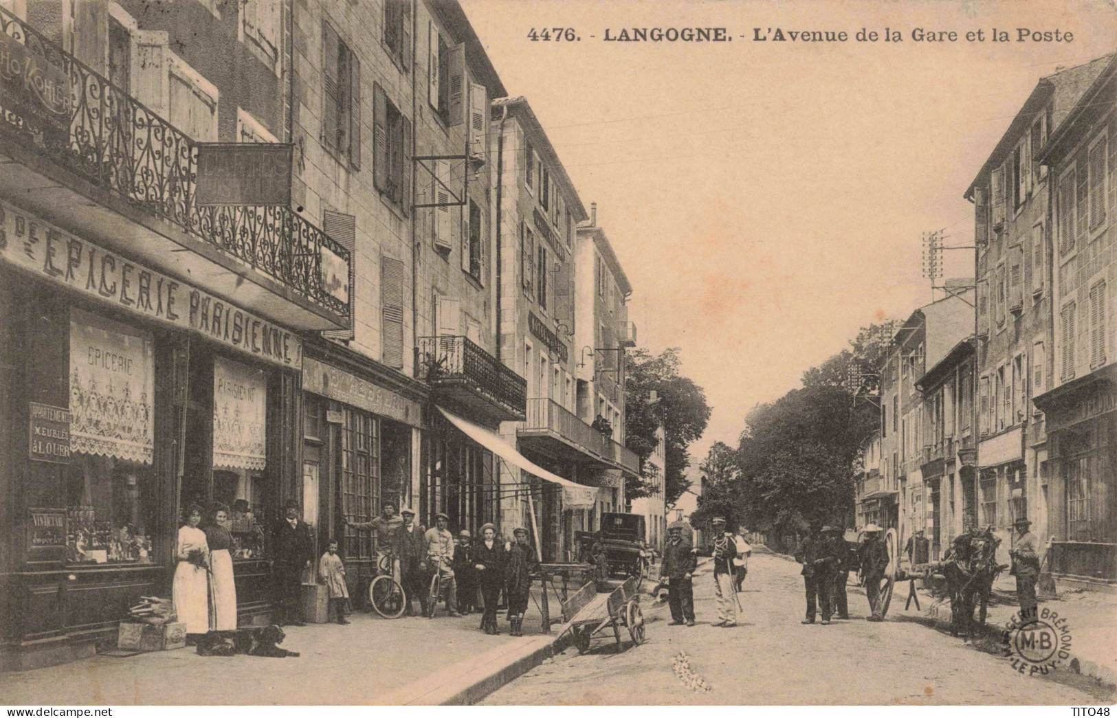 FR-48 LOZÈRE - LANGOGNE - L'Avenue De La Gare Et La Poste - Langogne