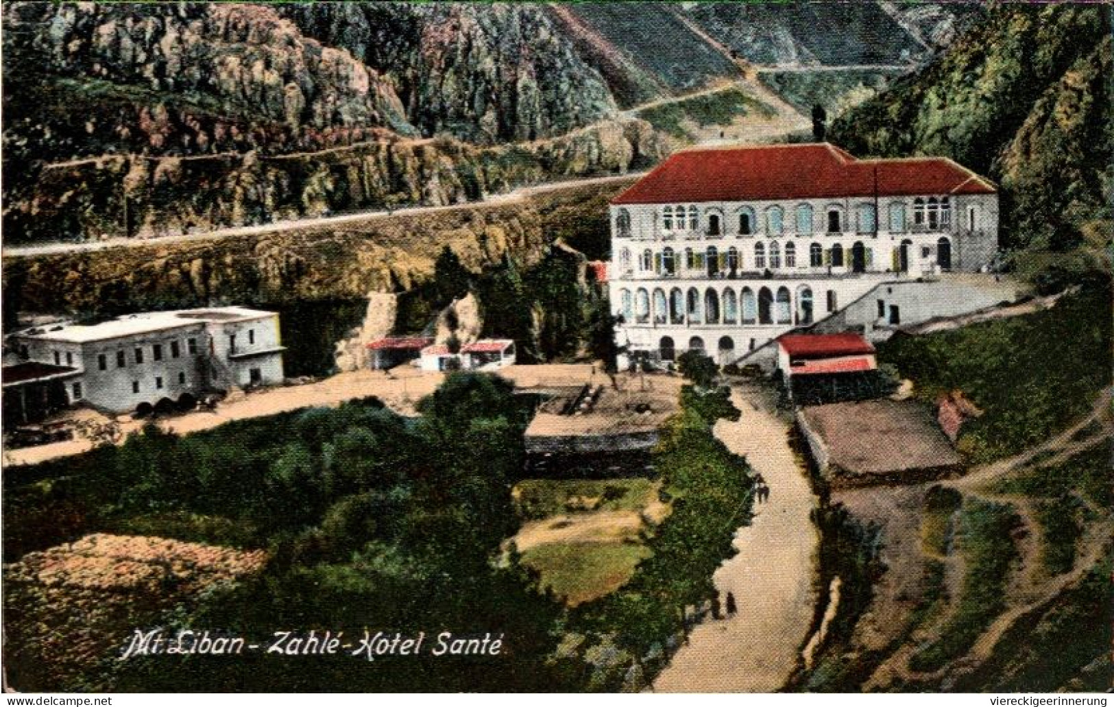 ! Cpa, Alte Ansichtskarte Aus Zahlé, Hotel Sante, Libanon - Libanon