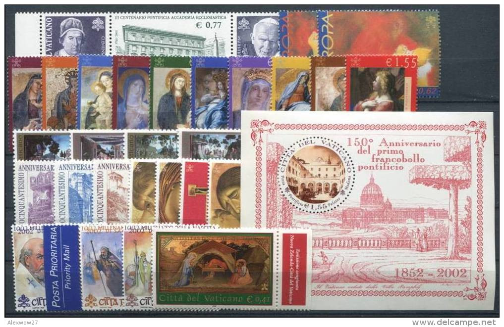 Vaticano / Vatican City 2002 -- Annata Completa / Years Complete -- **MNH / VF - Annate Complete